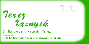 terez kasnyik business card